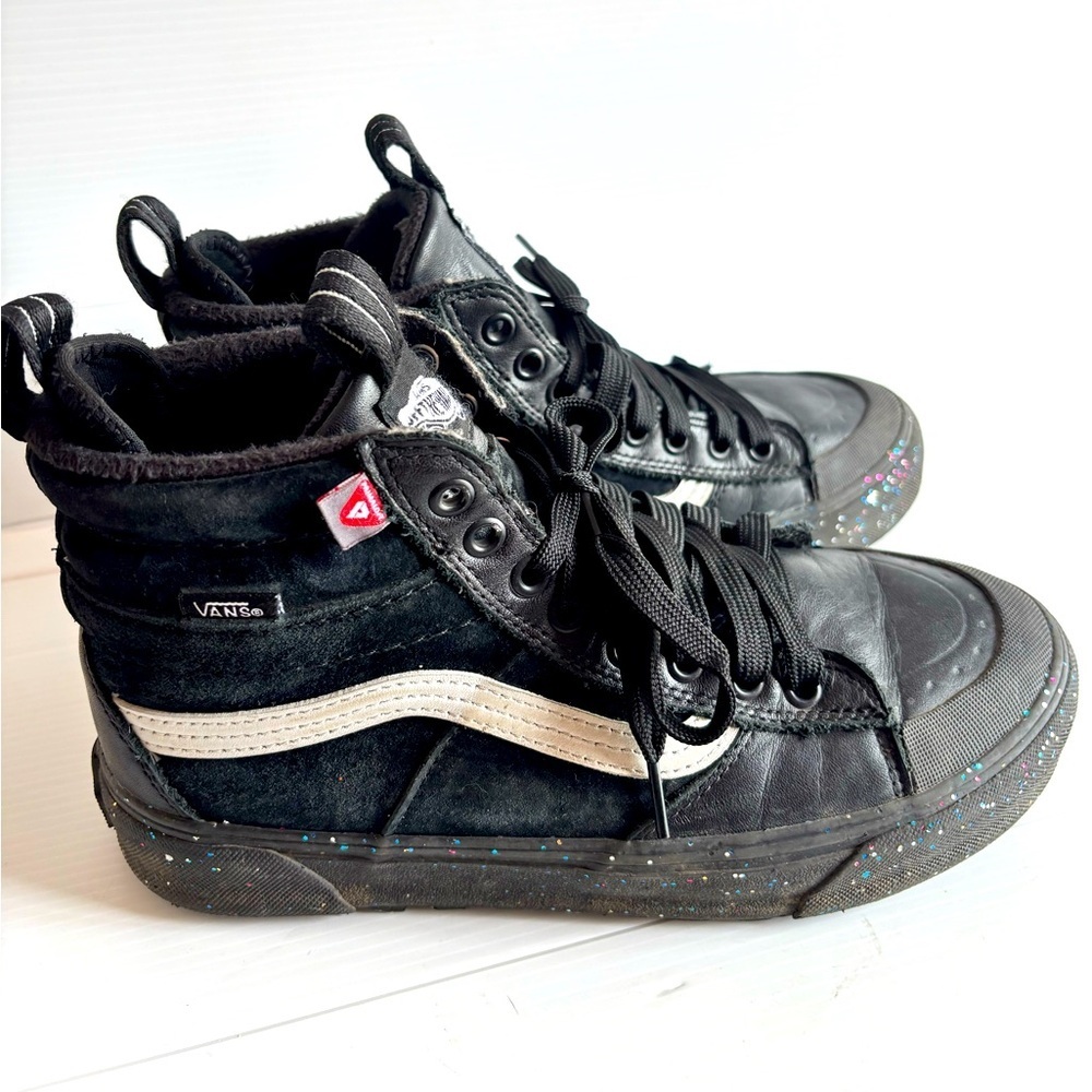 Vans Sk8 Hi MTE 2 Black Glitter White UltraCush Women's Size 8
